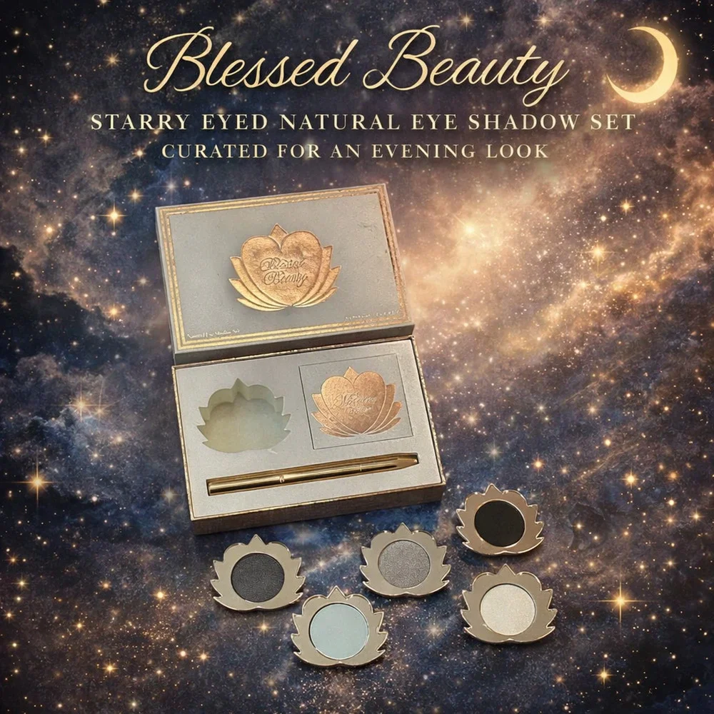Blessed Beauty Starry Eyed Natural Eyeshadow Quad Pearl Graphite Midnight Sky